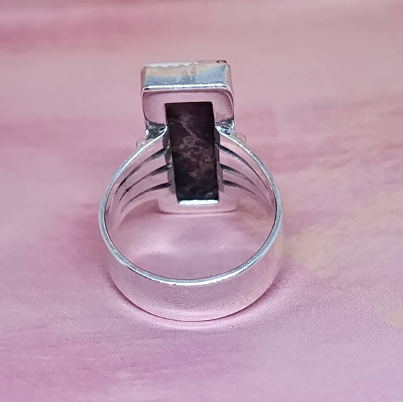 Southwestern Wildhorse Jasper and Sterling Ring - Picture 4 of 6